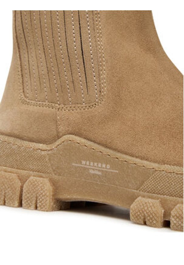 Weekend Max Mara Sztyblety 2525796035600 Beżowy. Kolor: beżowy. Materiał: zamsz, skóra