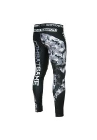 Legginsy sportowe męskie EXTREME HOBBY COMBAT GAME. Kolor: czarny. Materiał: poliester, elastan