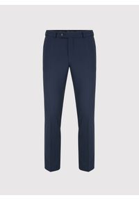 Pako Lorente - PAKO LORENTE – Granatowe wełniane spodnie garniturowe. Kolor: niebieski. Materiał: wełna #2