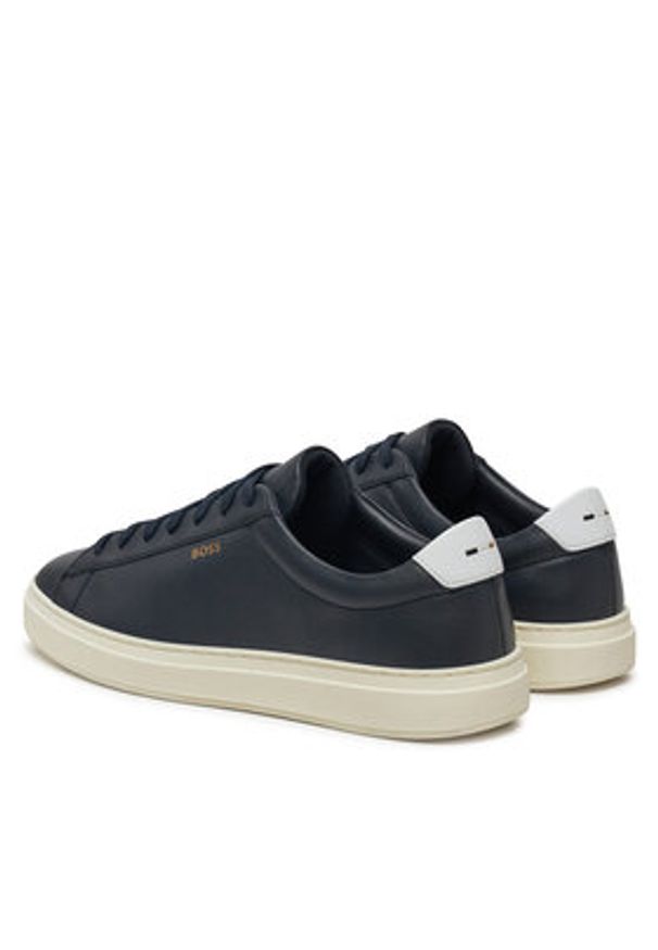 BOSS Sneakersy Kieran 50536480 Granatowy. Kolor: niebieski. Materiał: skóra