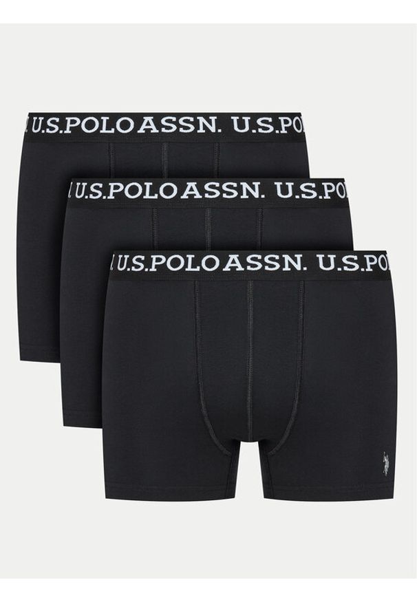 U.S. Polo Assn. Komplet 3 par bokserek MUP3438 Czarny. Kolor: czarny. Materiał: bawełna