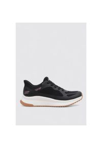 skechers - Kapcie SKECHERS BOBS SQUAD 4 STAPLE LOOK Czarny. Kolor: czarny. Materiał: syntetyk, tkanina. Styl: sportowy