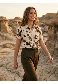 Sinsay - Wiskozowa koszula z ozdobnymi guzikami - wielobarwny. Materiał: wiskoza #1