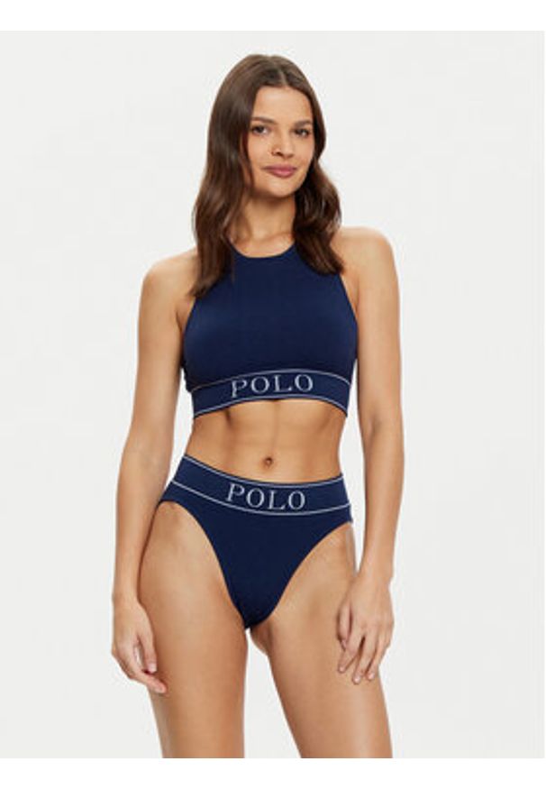 Polo Ralph Lauren Biustonosz top 4P3007 Granatowy. Kolor: niebieski. Materiał: syntetyk