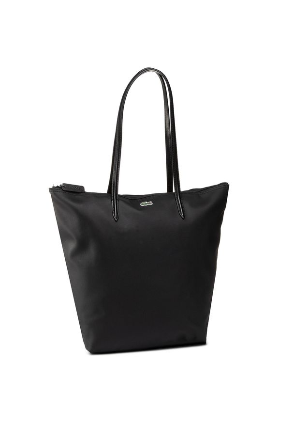 Lacoste - Torebka LACOSTE - Vertical Shopping Bag NF1890PO Black 000. Kolor: czarny. Materiał: skórzane