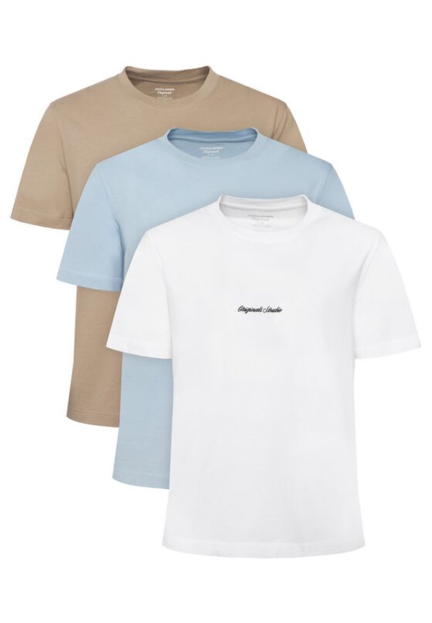 Jack & Jones Komplet t-shirtów Jornorrebro Emb 12305109 Kolorowy Regular Fit. Materiał: bawełna. Wzór: kolorowy