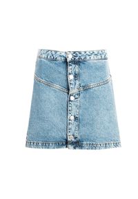 Calvin Klein Spódniczka "High Rise" | J20J211955 911 | High Rise Mini Skirt | Kobieta | Niebieski. Okazja: na co dzień. Kolor: niebieski. Materiał: bawełna. Wzór: aplikacja. Styl: casual