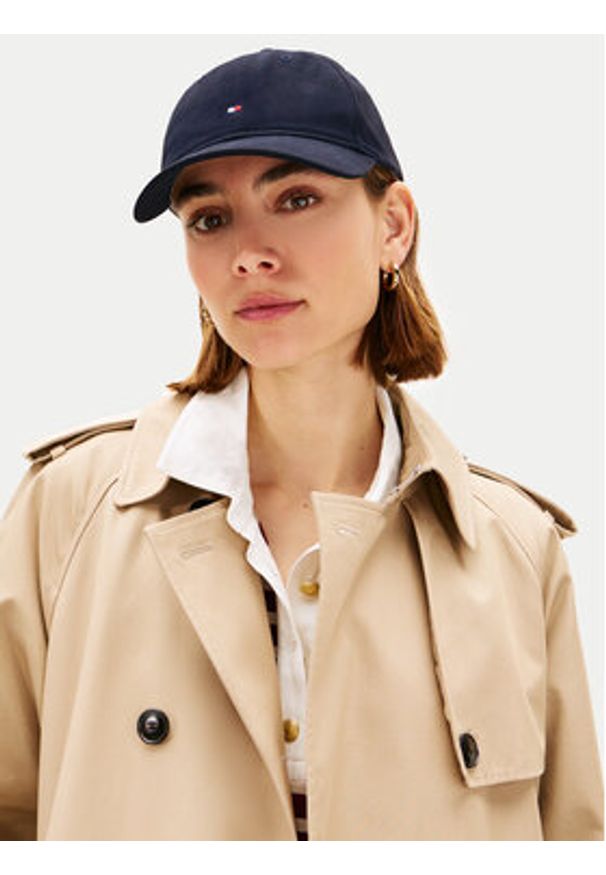TOMMY HILFIGER - Tommy Hilfiger Czapka z daszkiem Th Flag Soft 6 Panel AW0AW17781 Granatowy. Kolor: niebieski. Materiał: materiał, bawełna