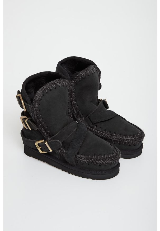 Mou - Śniegowce damskie skórzane MOU. Materiał: skóra