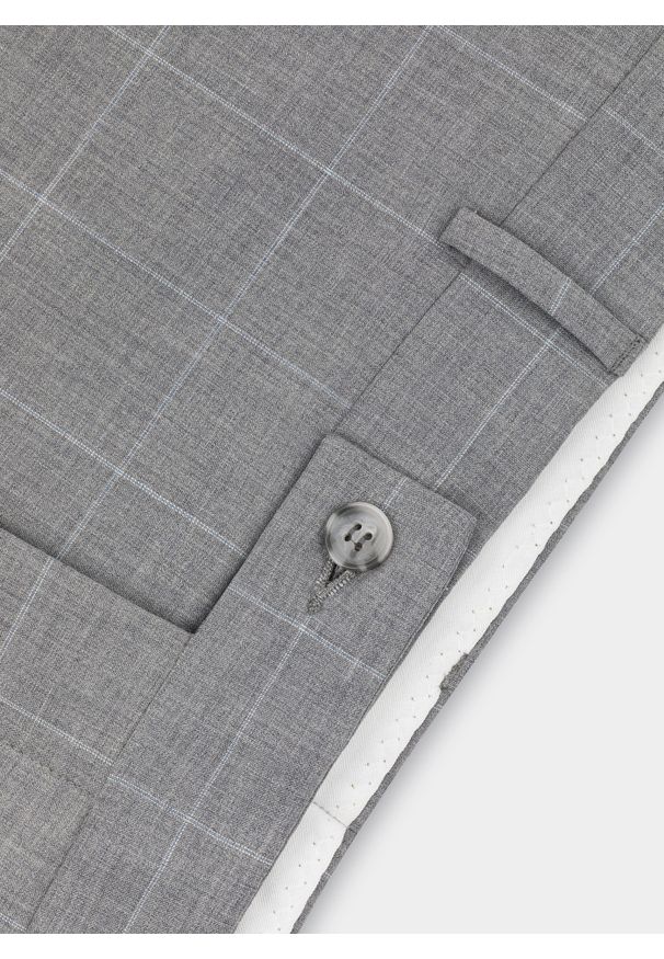 Pako Lorente - Szare spodnie garniturowe P22SF-6G-009-S-S. Kolor: szary. Materiał: wełna, poliester, elastan