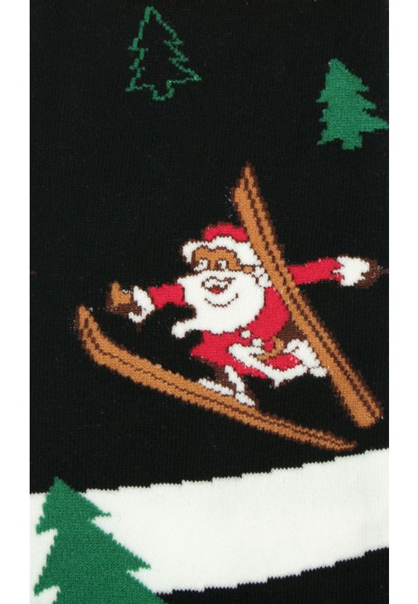 Świąteczne Skarpetki - Alties - Mikołaj na Nartach. Kolor: wielokolorowy. Materiał: poliester, bawełna, elastan