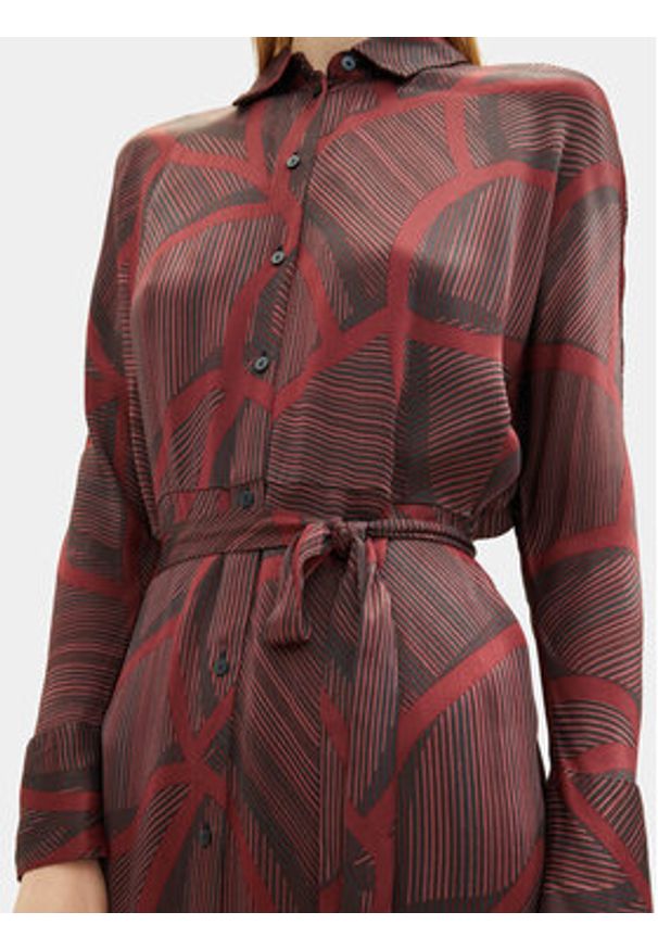 Tom Tailor Sukienka koszulowa 1037934 Kolorowy Regular Fit. Materiał: wiskoza. Wzór: kolorowy. Typ sukienki: koszulowe