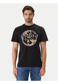 Guess T-Shirt M6GI09 K2989 Czarny Regular Fit. Kolor: czarny. Materiał: bawełna #1