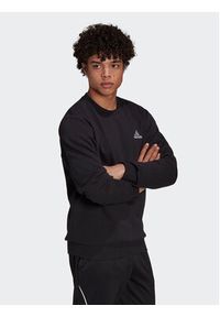 Adidas - adidas Bluza Essentials Fleece Sweatshirt GV5295 Czarny Regular Fit. Kolor: czarny. Materiał: bawełna
