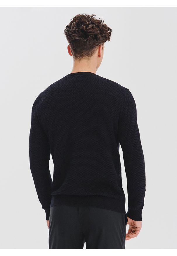 Pako Lorente - PAKO LORENTE - Sweter męski w kolorze czarnym. Kolor: czarny, beżowy. Materiał: wełna, bawełna. Sezon: jesień