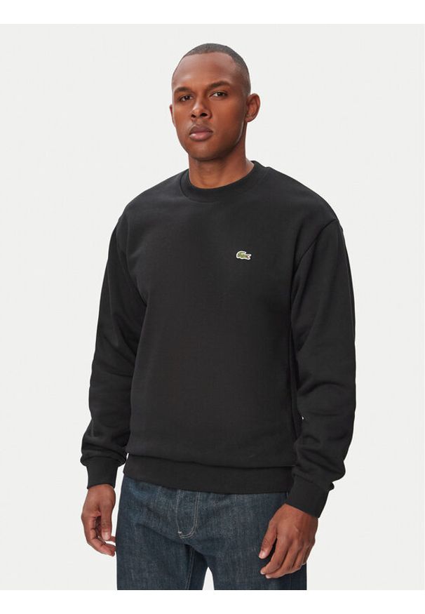 Lacoste Bluza SH8868 Czarny Regular Fit. Kolor: czarny. Materiał: bawełna