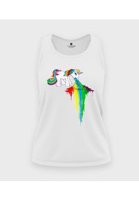 MegaKoszulki - Koszulka damska bez rękawów Rainbow vomit. Materiał: bawełna. Długość rękawa: bez rękawów