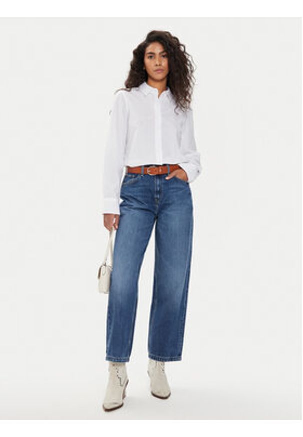 TOMMY HILFIGER - Tommy Hilfiger Koszula WW0WW43344 Biały Regular Fit. Kolor: biały. Materiał: bawełna