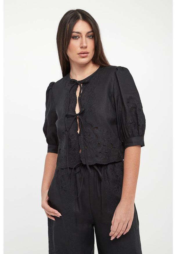 Twinset Milano - Koszula damska lniana TWINSET. Materiał: len