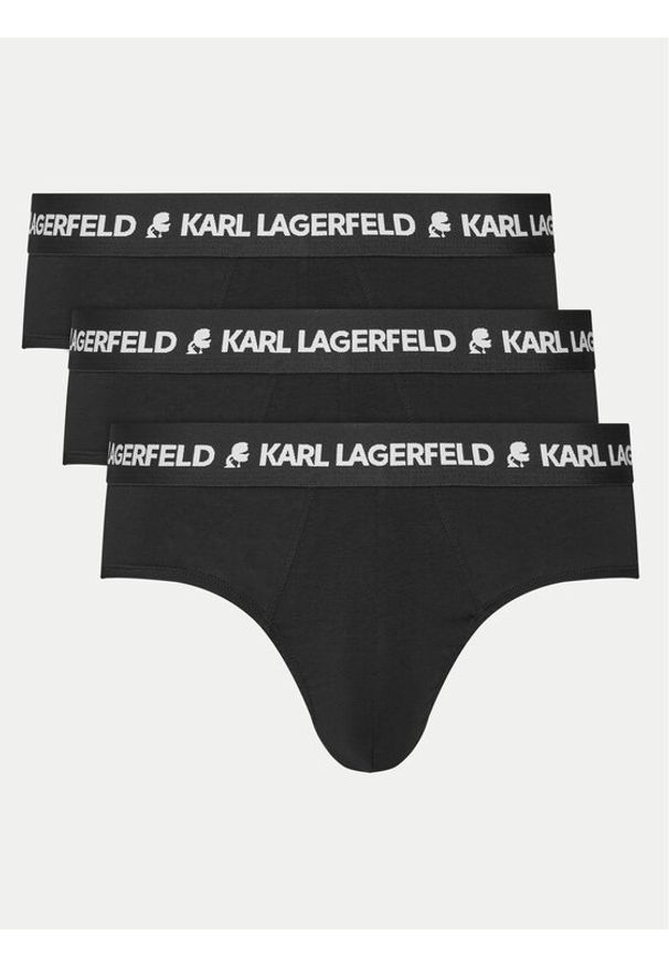 Karl Lagerfeld - KARL LAGERFELD Komplet 3 par slipów A1M47152 Czarny. Kolor: czarny. Materiał: bawełna