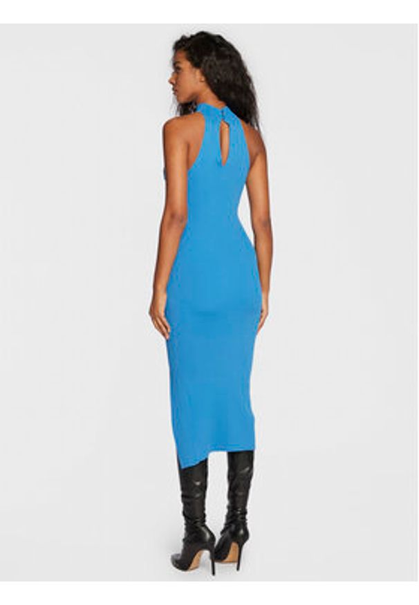 Gina Tricot Sukienka dzianinowa Mona 17473 Niebieski Slim Fit. Kolor: niebieski. Materiał: syntetyk, wiskoza