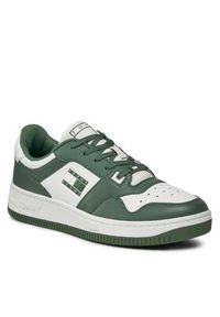Tommy Jeans Sneakersy Basket Premium EM0EM01216 Zielony. Kolor: zielony. Materiał: skóra