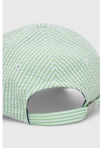 TOMMY HILFIGER - Tommy Hilfiger czapka z daszkiem kolor zielony wzorzysta. Kolor: zielony #4
