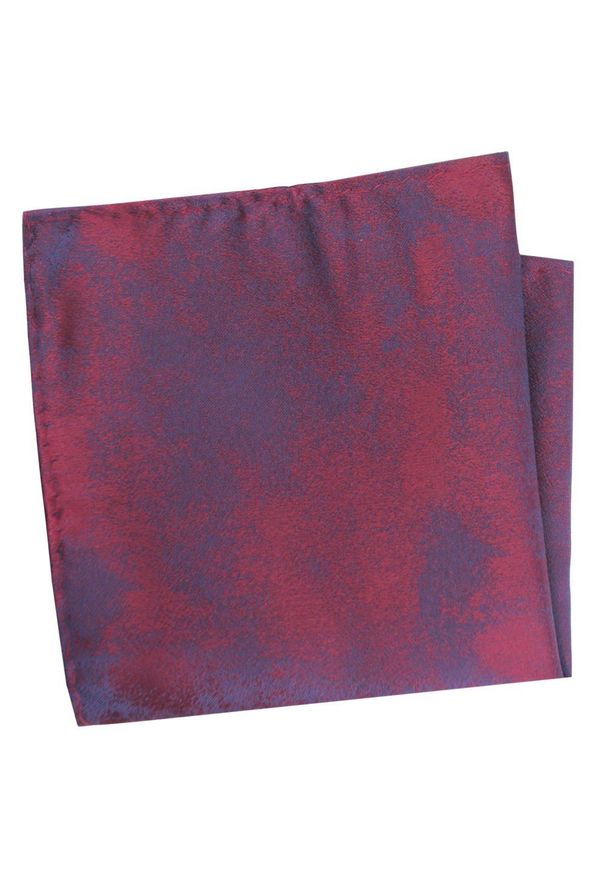 Poszetka Męska, Elegancka - Alties - Melanż Czerwieni i Bordo. Kolor: czerwony. Materiał: poliester. Wzór: melanż