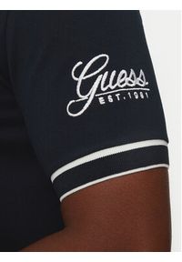 Guess Polo M4BP60 K7O64 Granatowy Slim Fit. Typ kołnierza: polo. Kolor: niebieski. Materiał: bawełna #3