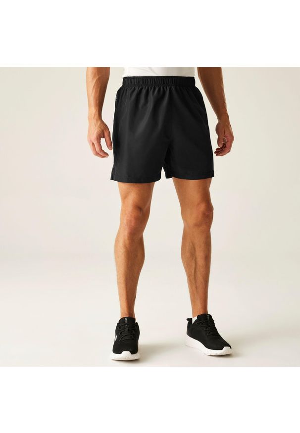 DARE 2B - Męskie spodenki do biegania Surrect. Kolor: szary, czarny, brązowy, wielokolorowy. Materiał: materiał, skóra. Długość: krótkie. Sezon: lato. Sport: fitness
