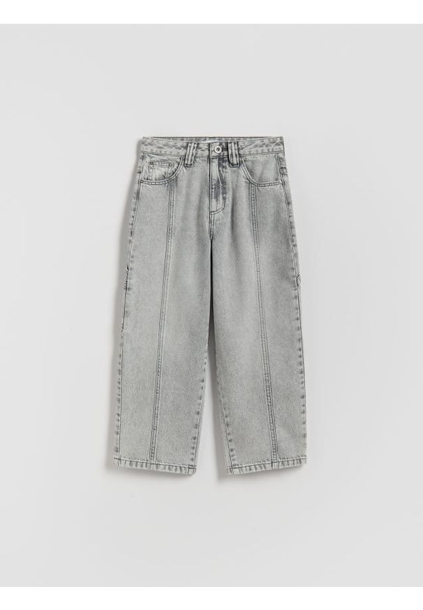 Reserved - Jeansy baggy - jasnoszary. Kolor: szary