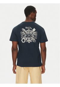Element T-Shirt ELYZT00522 Granatowy Regular Fit. Kolor: niebieski. Materiał: bawełna