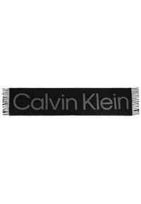 Calvin Klein Szalik Dark Jacquard 40X180 K50K509696 Czarny. Kolor: czarny. Materiał: materiał