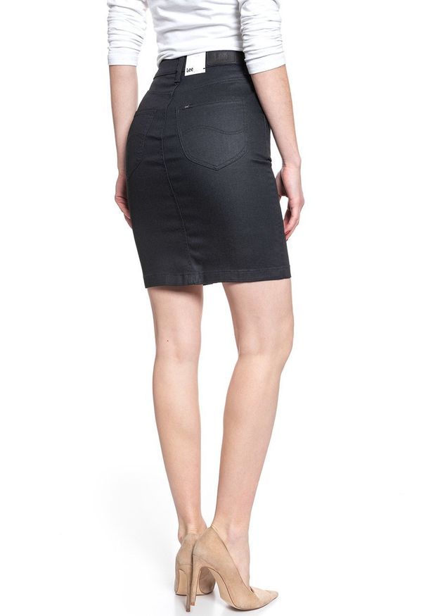 Lee - SPÓDNICA JEANSOWA LEE HIGH WAIST ZIP SKIRT COATED LEOLA L38DDPAH 112108142. Stan: podwyższony. Materiał: jeans. Długość: długie