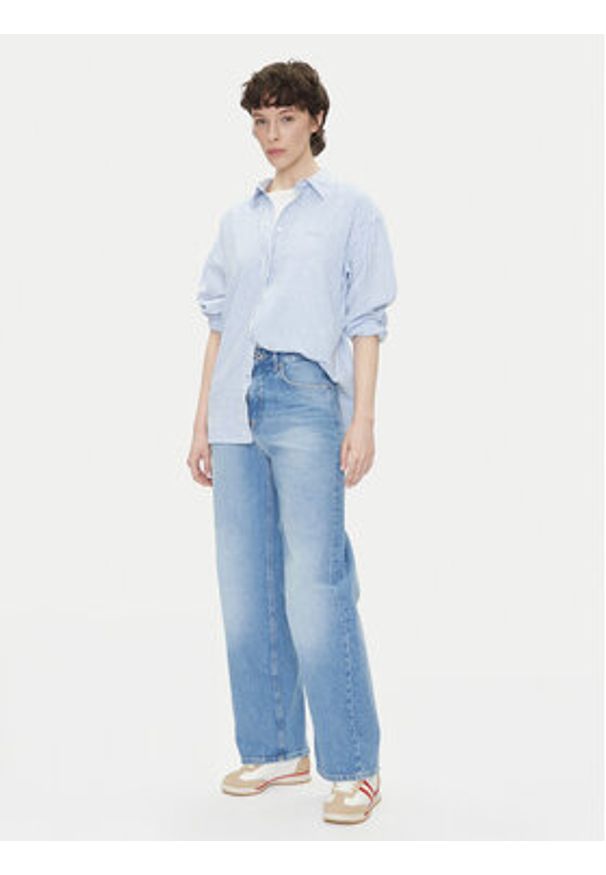 Pepe Jeans Jeansy PL204731 Niebieski Straight Fit. Kolor: niebieski
