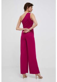Lauren Ralph Lauren kombinezon kolor różowy z dekoltem okrągłym. Okazja: na co dzień. Kolor: różowy. Materiał: poliester. Styl: casual #4