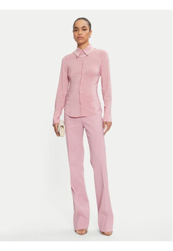 Pinko - PINKO Koszula 100612 A1NI Różowy Regular Fit. Kolor: różowy. Materiał: wiskoza