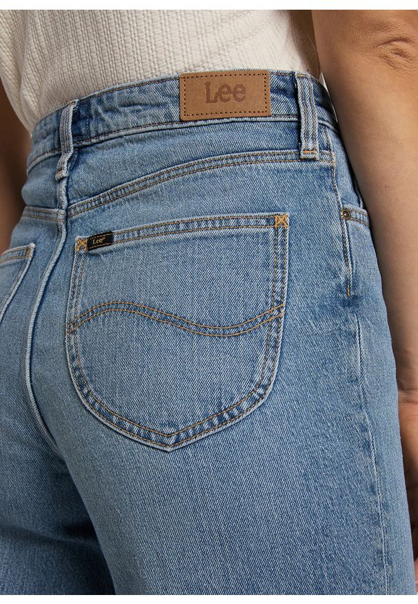 Lee - DAMSKIE SPODNIE JEANSOWE LEE WIDE LEG MID SOHO L30SMWKP 112106651