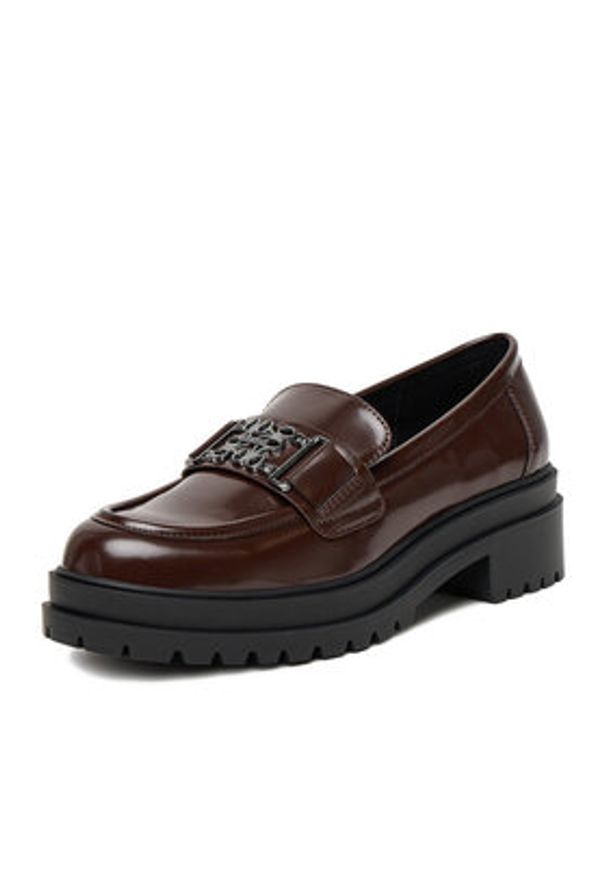 Nine West Loafersy CEO-KARIMA-01 Brązowy. Kolor: brązowy. Materiał: materiał, syntetyk
