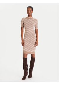 Guess Sukienka dzianinowa W3YK39 Z37K0 Beżowy Regular Fit. Kolor: beżowy. Materiał: wiskoza #3