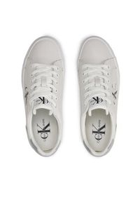 Calvin Klein Jeans Sneakersy Vulc Flatform Laceup Lth YW0YW01474 Biały. Kolor: biały #3