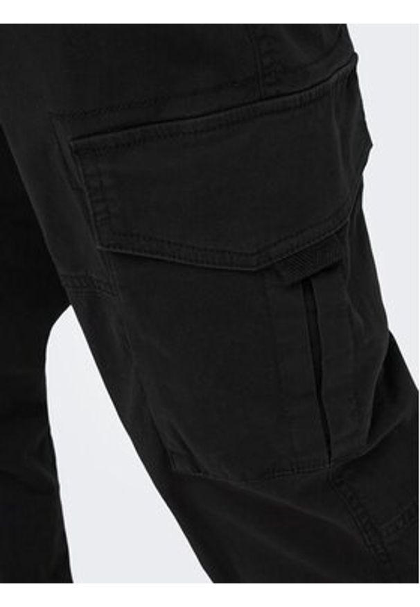 Only & Sons Spodnie materiałowe 22025431 Czarny Tapered Fit. Kolor: czarny. Materiał: bawełna