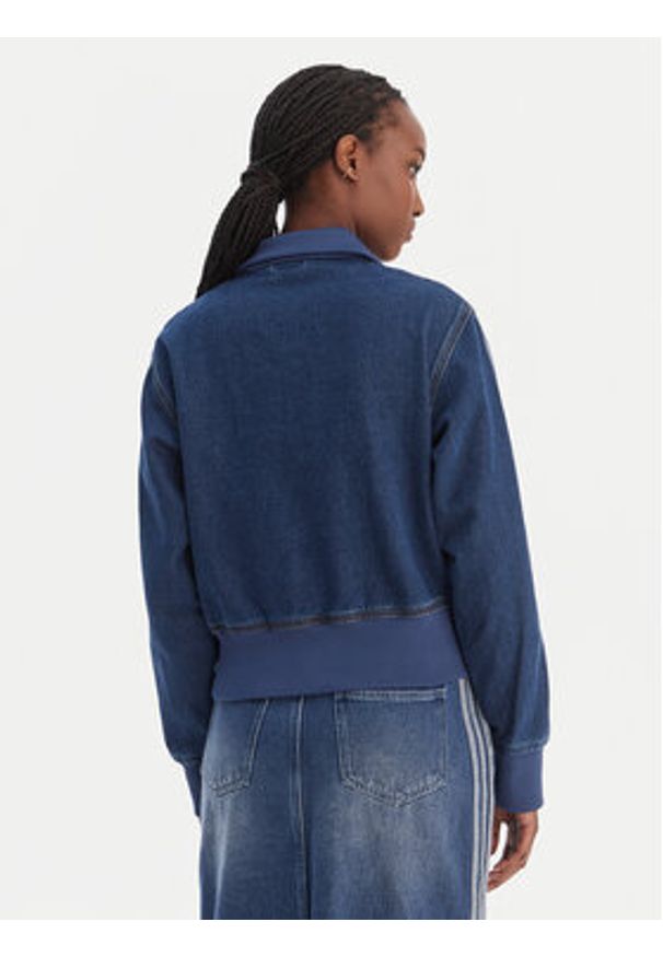 Adidas - adidas Kurtka jeansowa Firebird KD2913 Niebieski Regular Fit. Kolor: niebieski. Materiał: bawełna