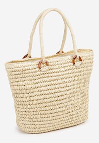 Renee - Jasnobeżowa Torebka Letnia Boho z Ozdobnej Plecionki Junixie. Kolor: beżowy. Sezon: lato. Styl: boho