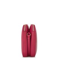 Ochnik - Fuksjowa trzykomorowa torebka damska. Kolor: różowy. Materiał: skórzane. Styl: klasyczny. Rodzaj torebki: na ramię #3