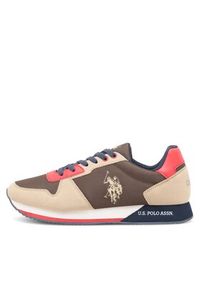 U.S. Polo Assn. Sneakersy NOBIL011M/CNH1 Khaki. Kolor: brązowy. Materiał: materiał #6