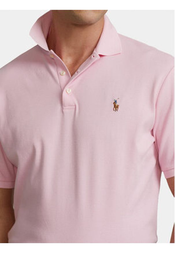 Polo Ralph Lauren Polo 710704319011 Różowy Custom Slim Fit. Typ kołnierza: polo. Kolor: różowy. Materiał: bawełna