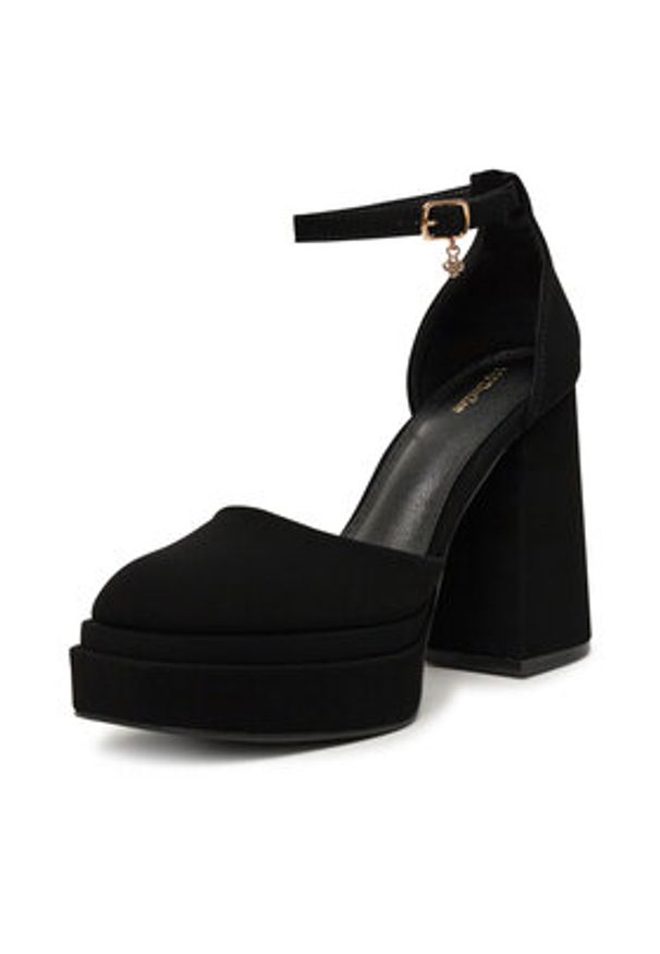 DeeZee Czółenka LW85478-6a Czarny. Kolor: czarny. Materiał: materiał