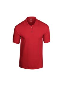 GILDAN - Koszulka Polo Dla Dorosłych Unisex Dryblend Jersey. Typ kołnierza: polo. Kolor: czerwony. Materiał: jersey