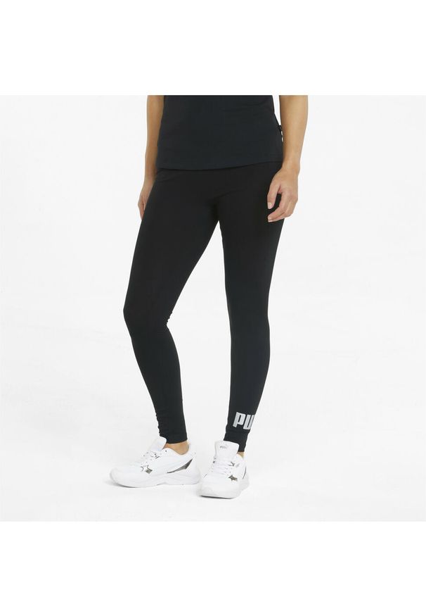 Legginsy Puma ESS Metallic, Kobiety. Kolor: wielokolorowy, szary, czarny. Materiał: bawełna, materiał. Sport: joga i pilates